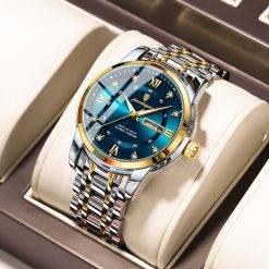 POEDAGAR - Jam Tangan Pria Waterproof Double Kalender Luminous Quartz